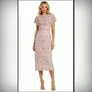 Mac Duggal 94117 - Tea Length Beaded Dress NWT Vintage Lilac